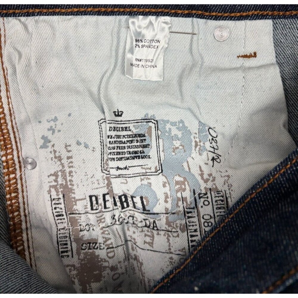 Decibel Mens 5 Pocket Carpenter/Utility Jeans Denim Blue Jeans 40W X 34L NWT's. - Picture 7 of 8
